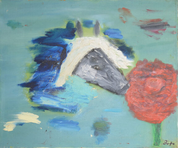 Horse and rose Horse and rose